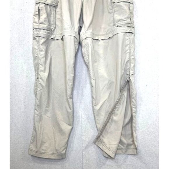REI Men's Beige Lightweight Nylon Convertible Large x32 Cargo Pants - Picture 3 of 9